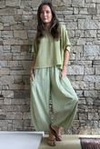Arbi Gingham 7/8 Barrel Pant Matcha